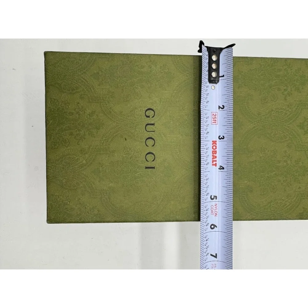 Gucci Green Damask Shoe Box with Dust Bag and Care Booklet Luxury Storage